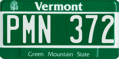 VT license plate PMN372