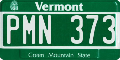 VT license plate PMN373