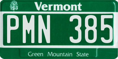 VT license plate PMN385