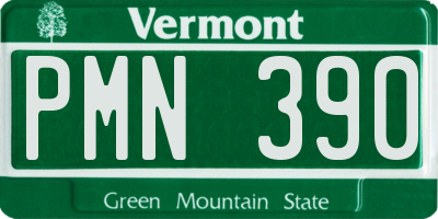 VT license plate PMN390