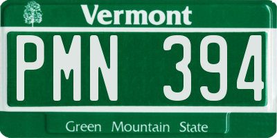 VT license plate PMN394