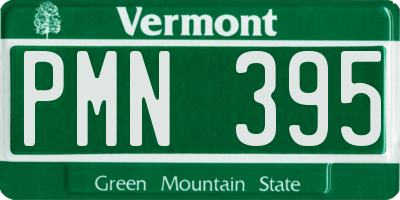 VT license plate PMN395