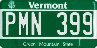 VT license plate PMN399