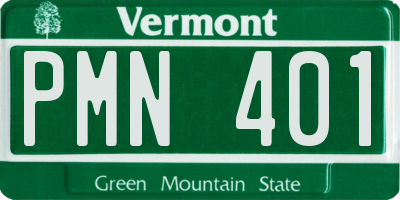 VT license plate PMN401