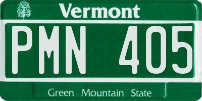 VT license plate PMN405