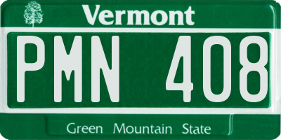 VT license plate PMN408