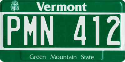 VT license plate PMN412