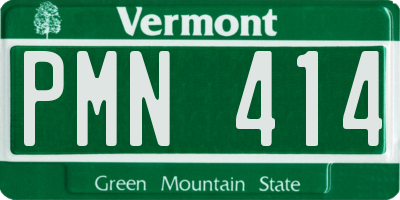 VT license plate PMN414
