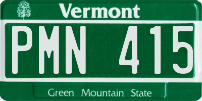 VT license plate PMN415