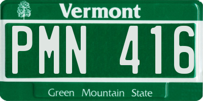 VT license plate PMN416