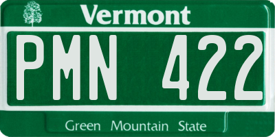 VT license plate PMN422