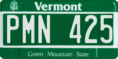 VT license plate PMN425