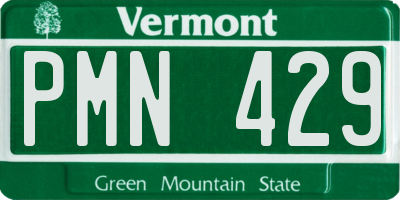 VT license plate PMN429