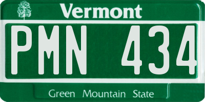 VT license plate PMN434