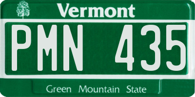 VT license plate PMN435