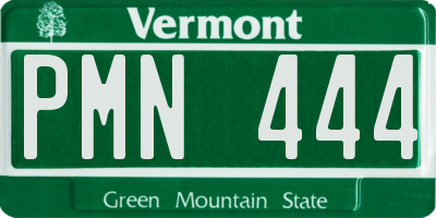 VT license plate PMN444