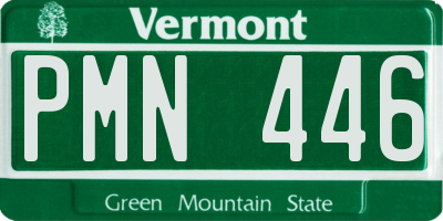 VT license plate PMN446