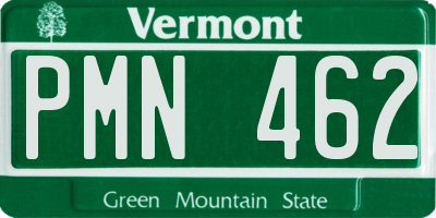 VT license plate PMN462