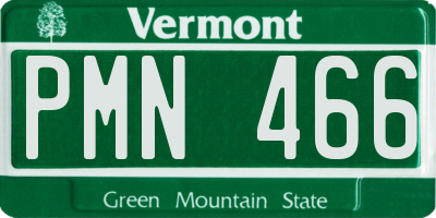 VT license plate PMN466