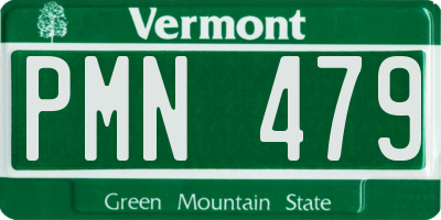 VT license plate PMN479