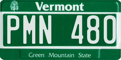 VT license plate PMN480
