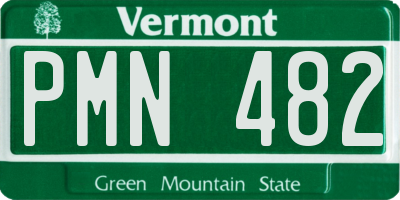 VT license plate PMN482