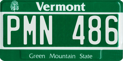 VT license plate PMN486