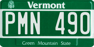 VT license plate PMN490