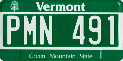 VT license plate PMN491