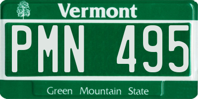 VT license plate PMN495