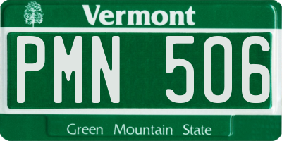 VT license plate PMN506