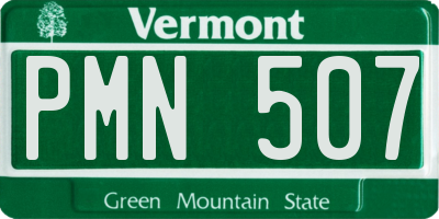 VT license plate PMN507