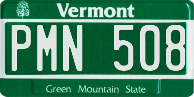 VT license plate PMN508