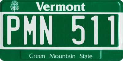 VT license plate PMN511