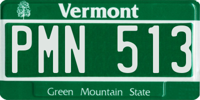 VT license plate PMN513