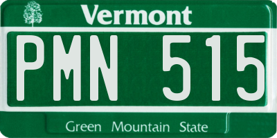 VT license plate PMN515