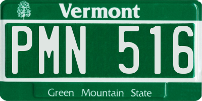 VT license plate PMN516