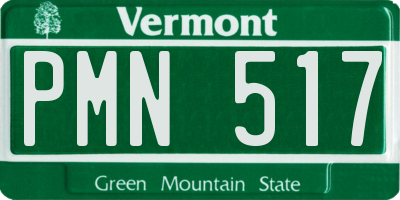 VT license plate PMN517