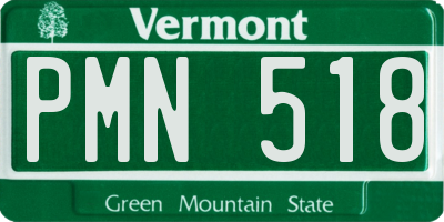 VT license plate PMN518