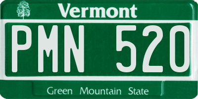 VT license plate PMN520