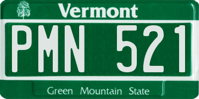 VT license plate PMN521