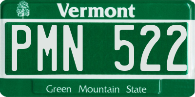 VT license plate PMN522