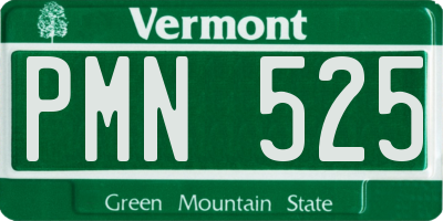VT license plate PMN525
