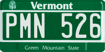 VT license plate PMN526