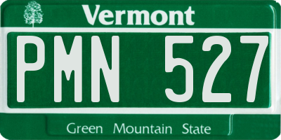 VT license plate PMN527