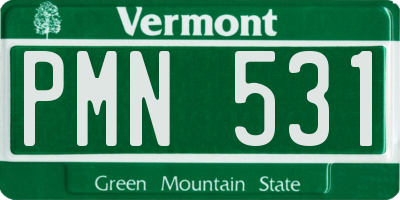 VT license plate PMN531