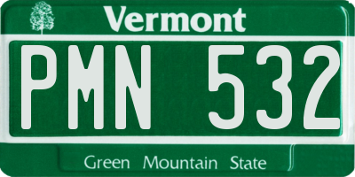VT license plate PMN532