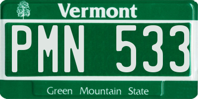 VT license plate PMN533