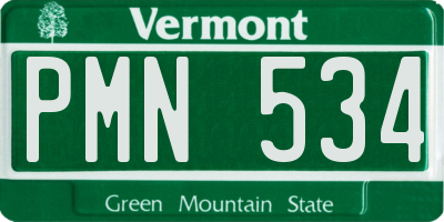 VT license plate PMN534