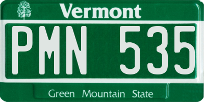 VT license plate PMN535